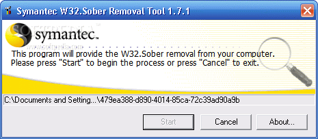 Symantec W32.Sober Removal Tool