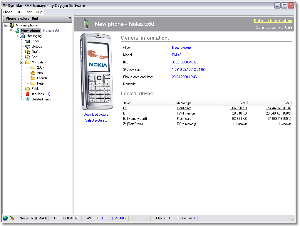 Symbian SMS Manager