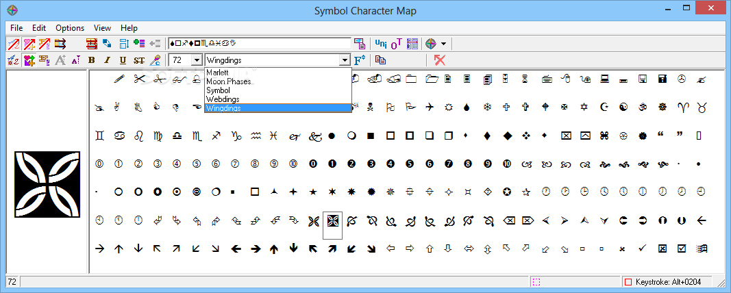 Symbol Character Map