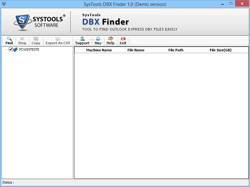 SysTools DBX Finder