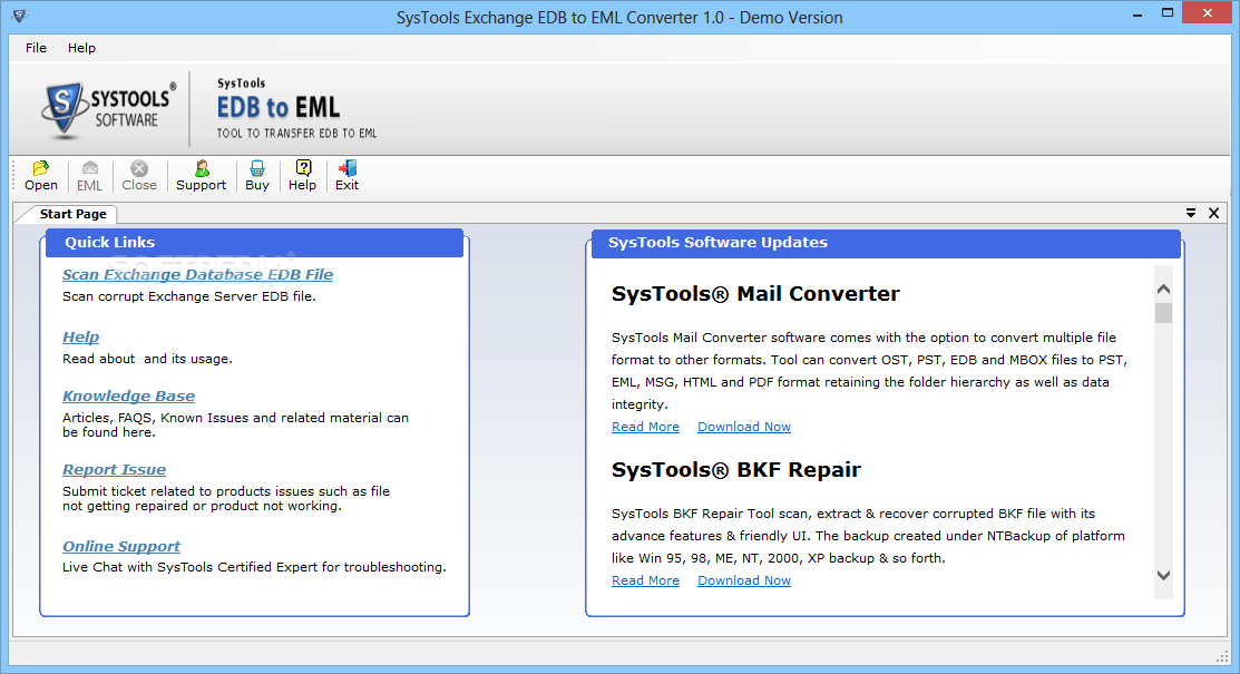 SysTools Exchange EDB to EML Converter