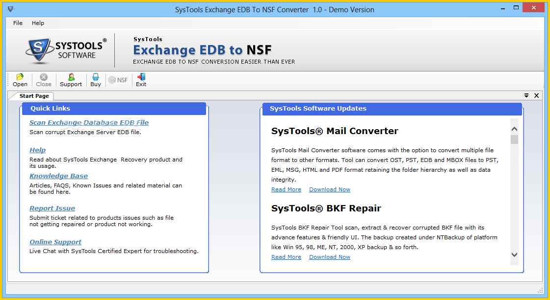 SysTools Exchange EDB to NSF Converter