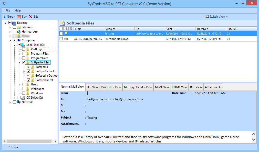 SysTools MSG to PST Converter