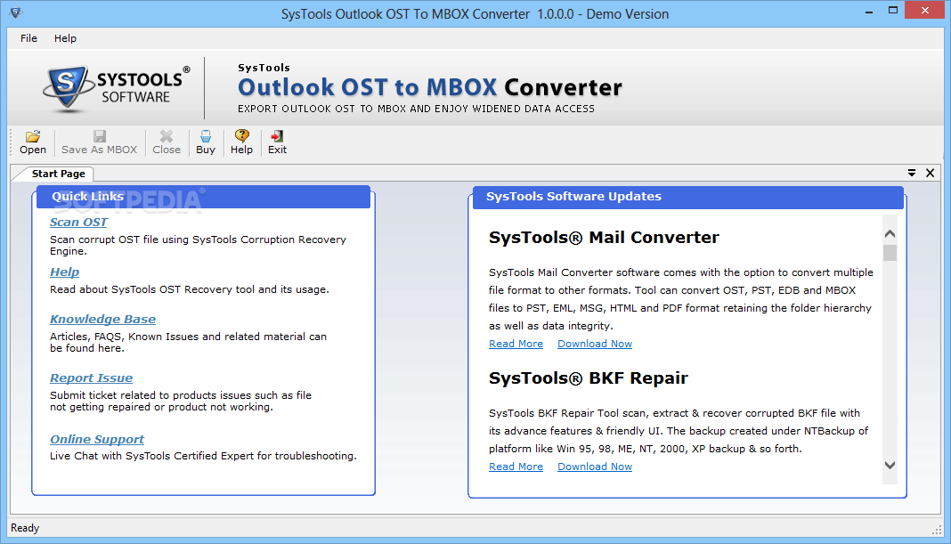 SysTools Outlook OST to MBOX Converter
