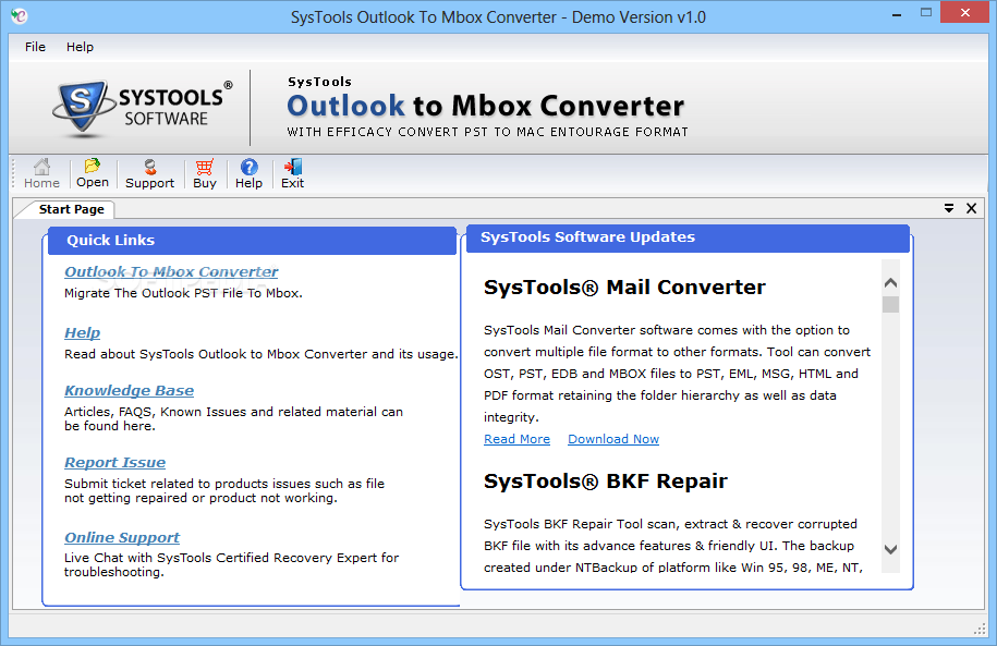 SysTools Outlook to Mbox Converter