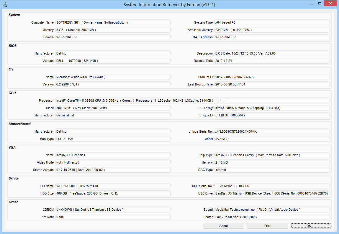 System Information Retriever