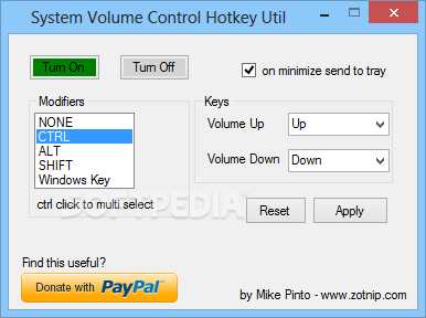 System Volume Control Hotkey Util