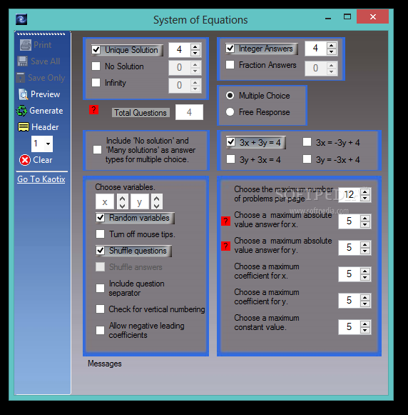 System of Equations