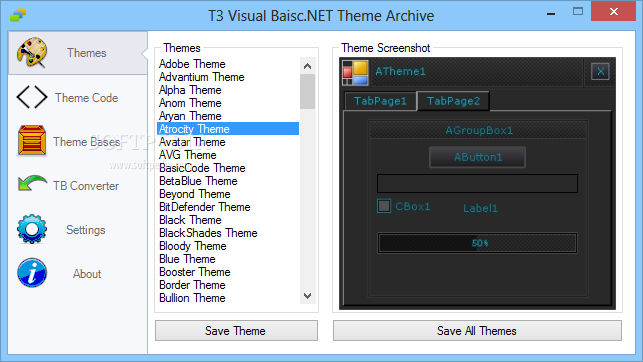 T3 Visual Basic.NET Theme Archive