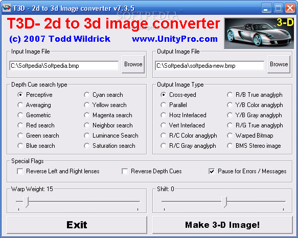 T3D - 2D to 3D Converter