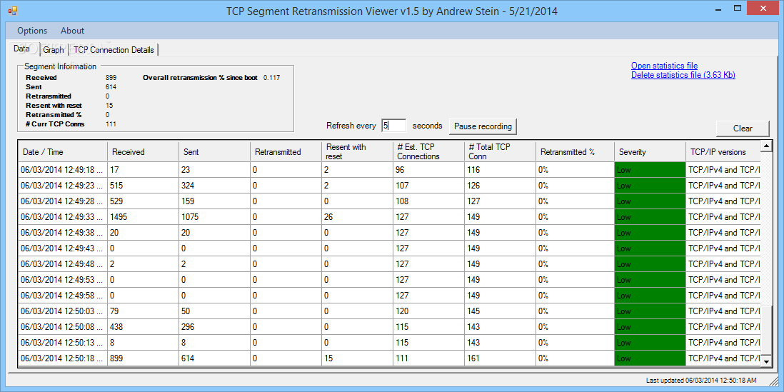 TCP Segment Retransmission Viewer