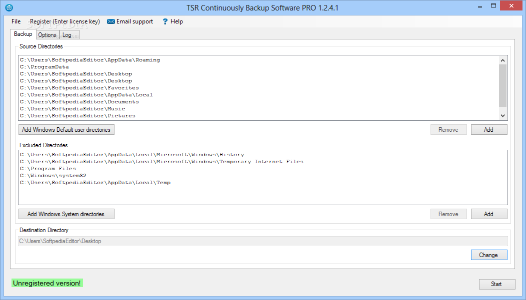 TSR Continuously Backup Software PRO