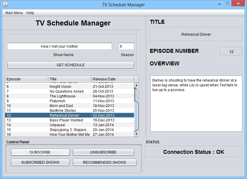TV Schedule Manager