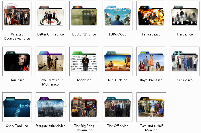 TV Show Folder Icon Pack ICO