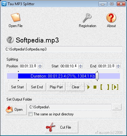 Tau MP3 Splitter