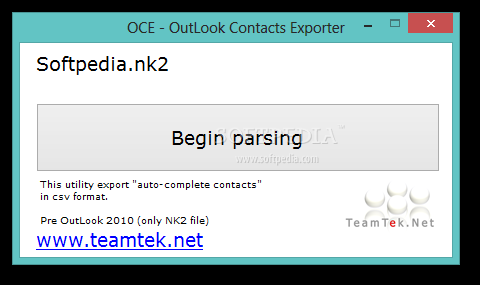 Outlook Contacts Exporter