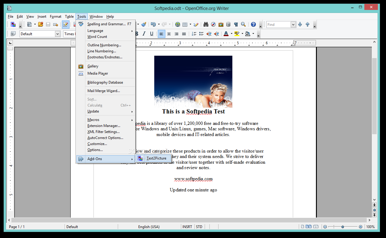 Text2Picture for OpenOffice
