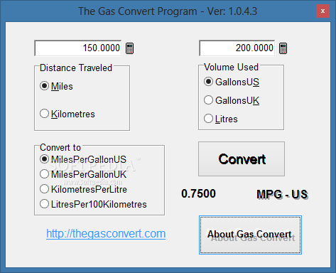 The Gas Convert Program