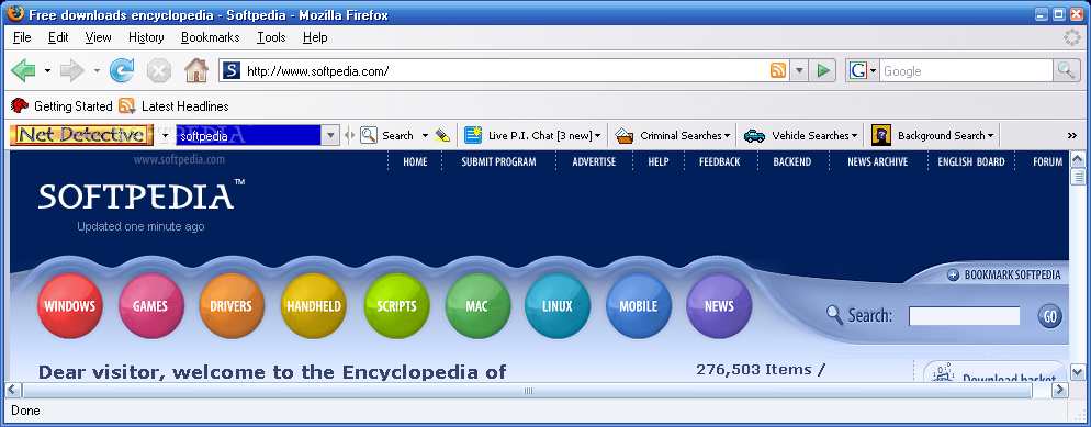 The Net Detective Toolbar for Firefox