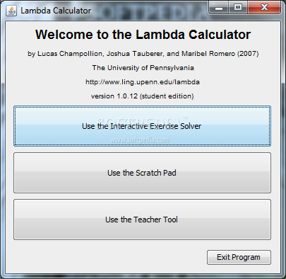 The Penn Lambda Calculator
