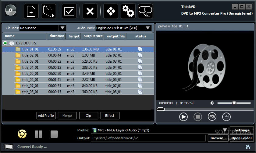 ThinkVD DVD to MP3 Converter Pro