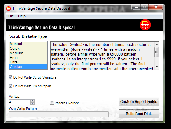 ThinkVantage Secure Data Disposal