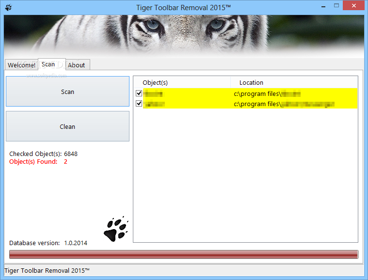 Tiger Toolbar Removal