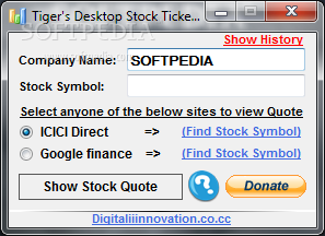 Tiger's Desktop Stock Ticker