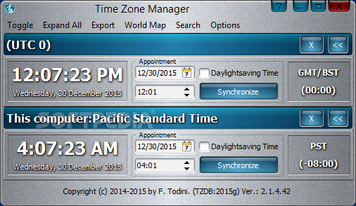 Time Zone Manager