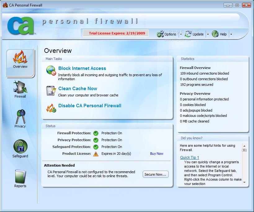 CA Personal Firewall 2009