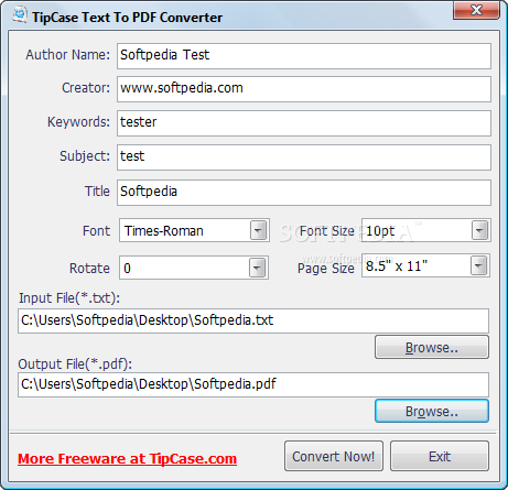 TipCase Text To PDF Converter