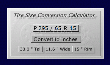 Tire Size Conversion Calculator
