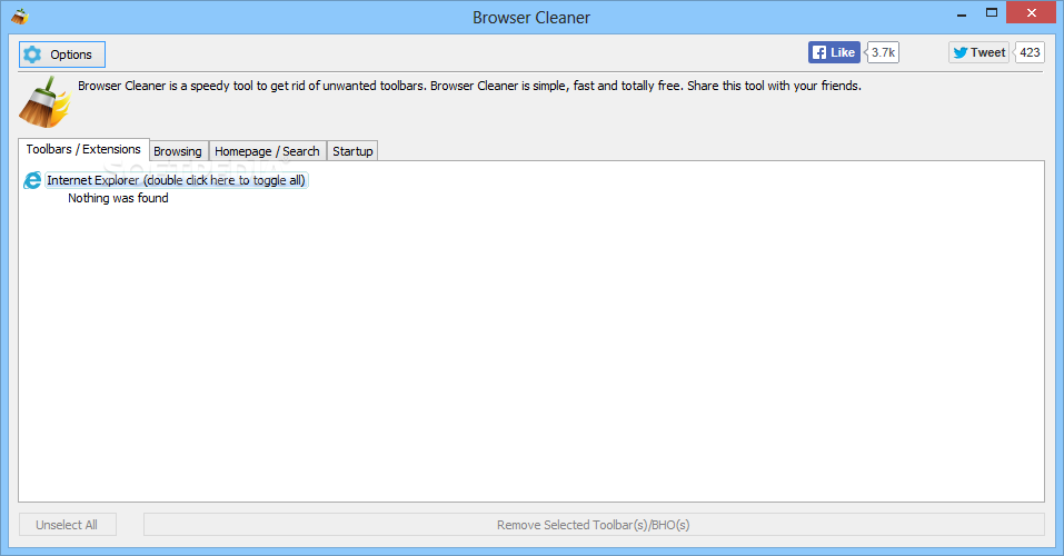 Browser Cleaner (formerly Toolbar Cleaner)