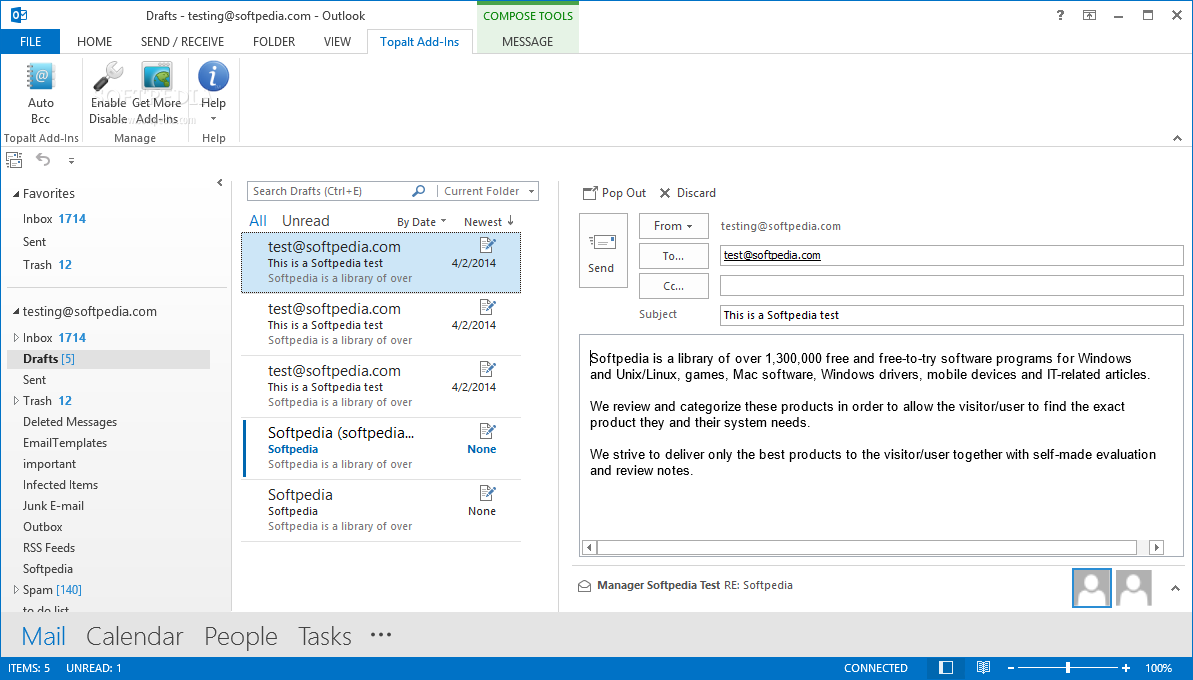 Topalt Auto Bcc for Outlook