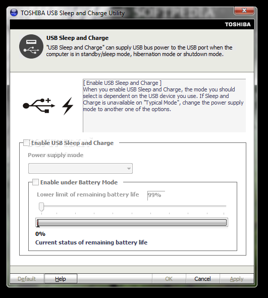 Toshiba USB Sleep and Charge Utility