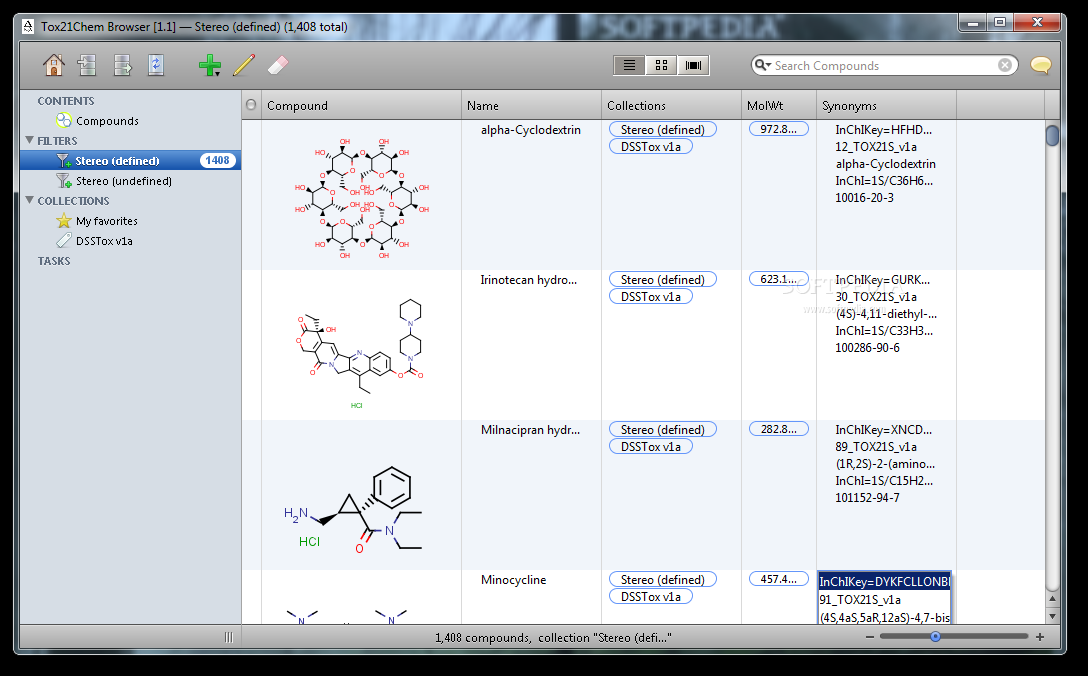 Tox21Chem Browser