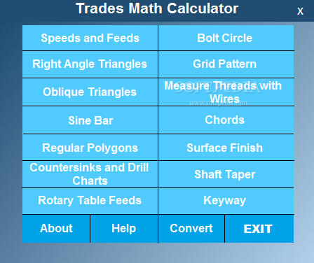 Trades Math Calculator