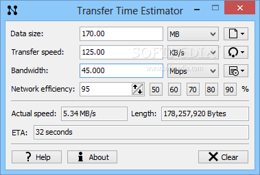 Transfer Time Estimator