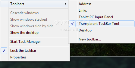 Transparent TaskBar Tool
