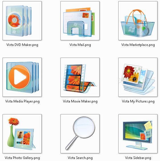 Transparent Vista Icon Pack