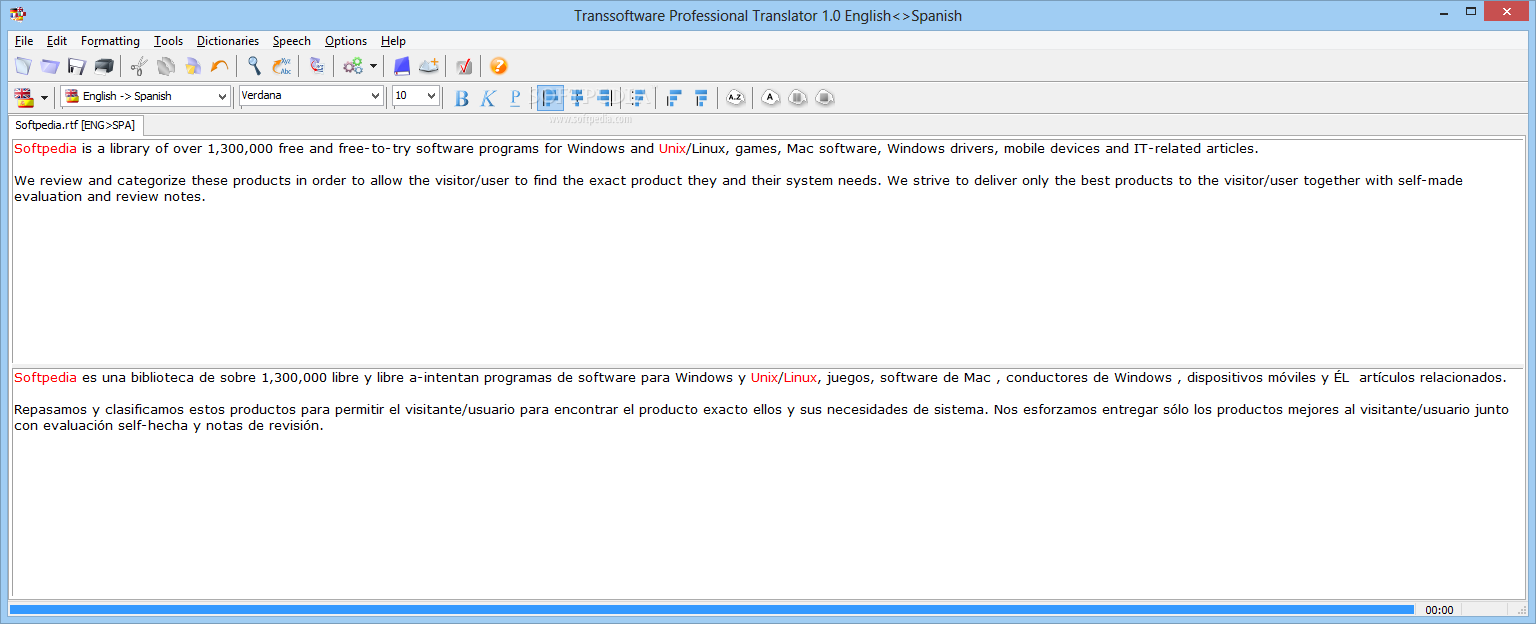 Transsoftware Proffesional Translator English-Spanish