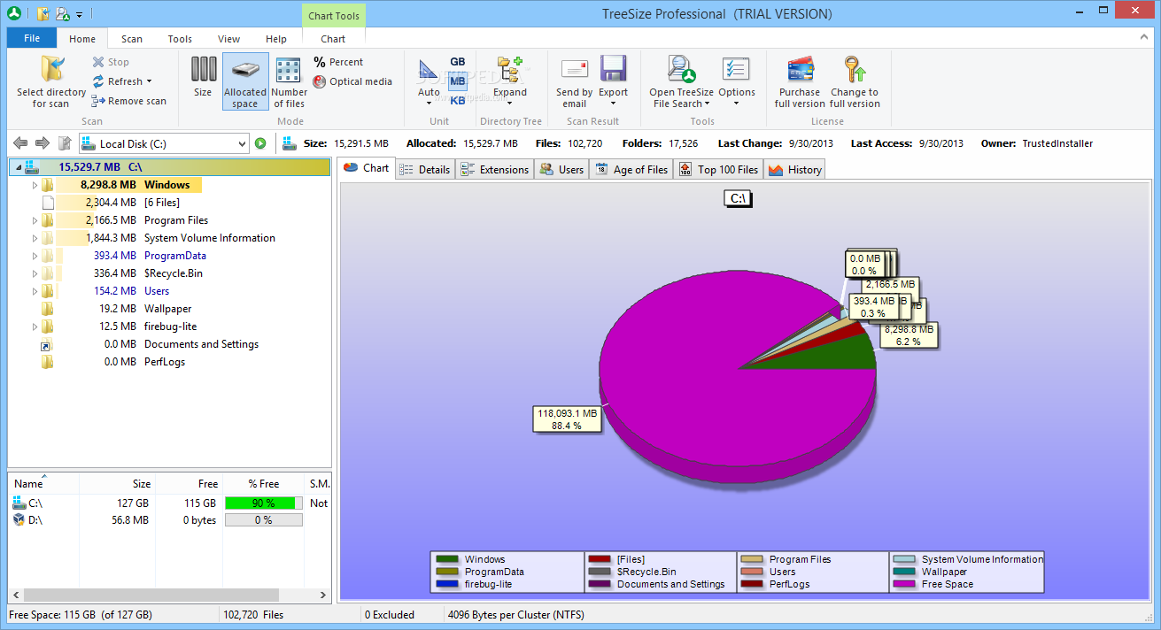 Top 13 System Apps Like TreeSize Professional - Best Alternatives