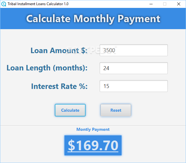 Tribal Installment Loans Calculator