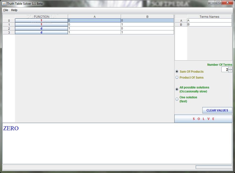 Truth Table Solver