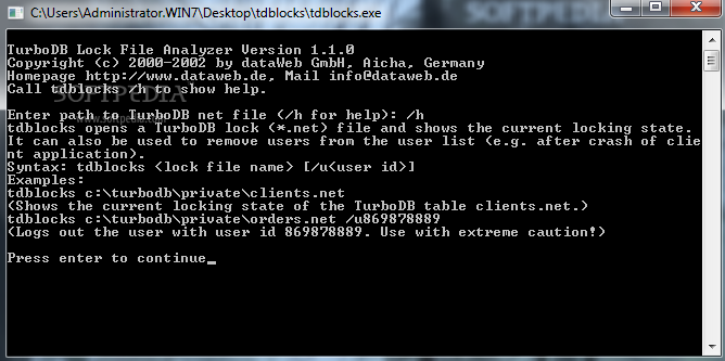 TurboDB Lock File Analyzer