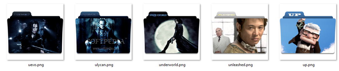U movie folder icon pack