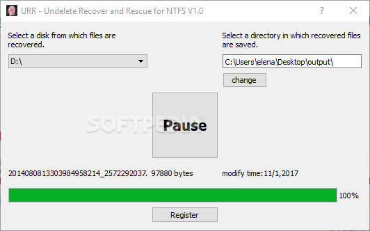 URR - Undelete Recover and Rescue for NTFS