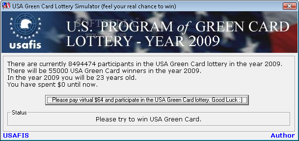 USA Green Card Lottery Simulator
