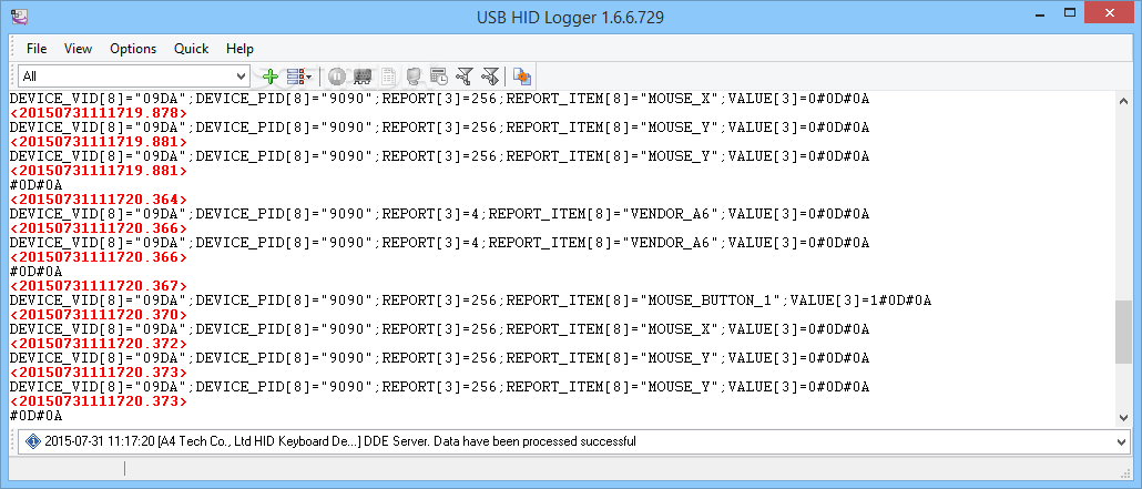 USB HID Logger