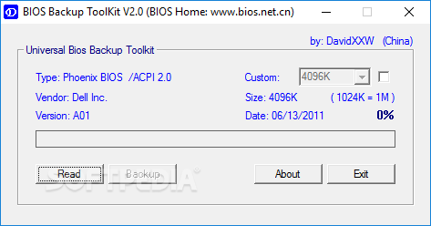Universal BIOS Backup ToolKit